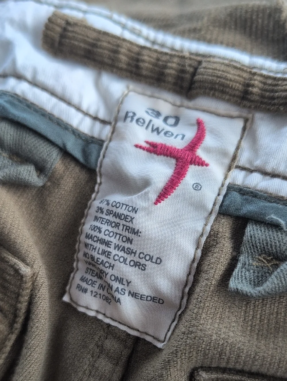 Relwen Cord Supply Pant
